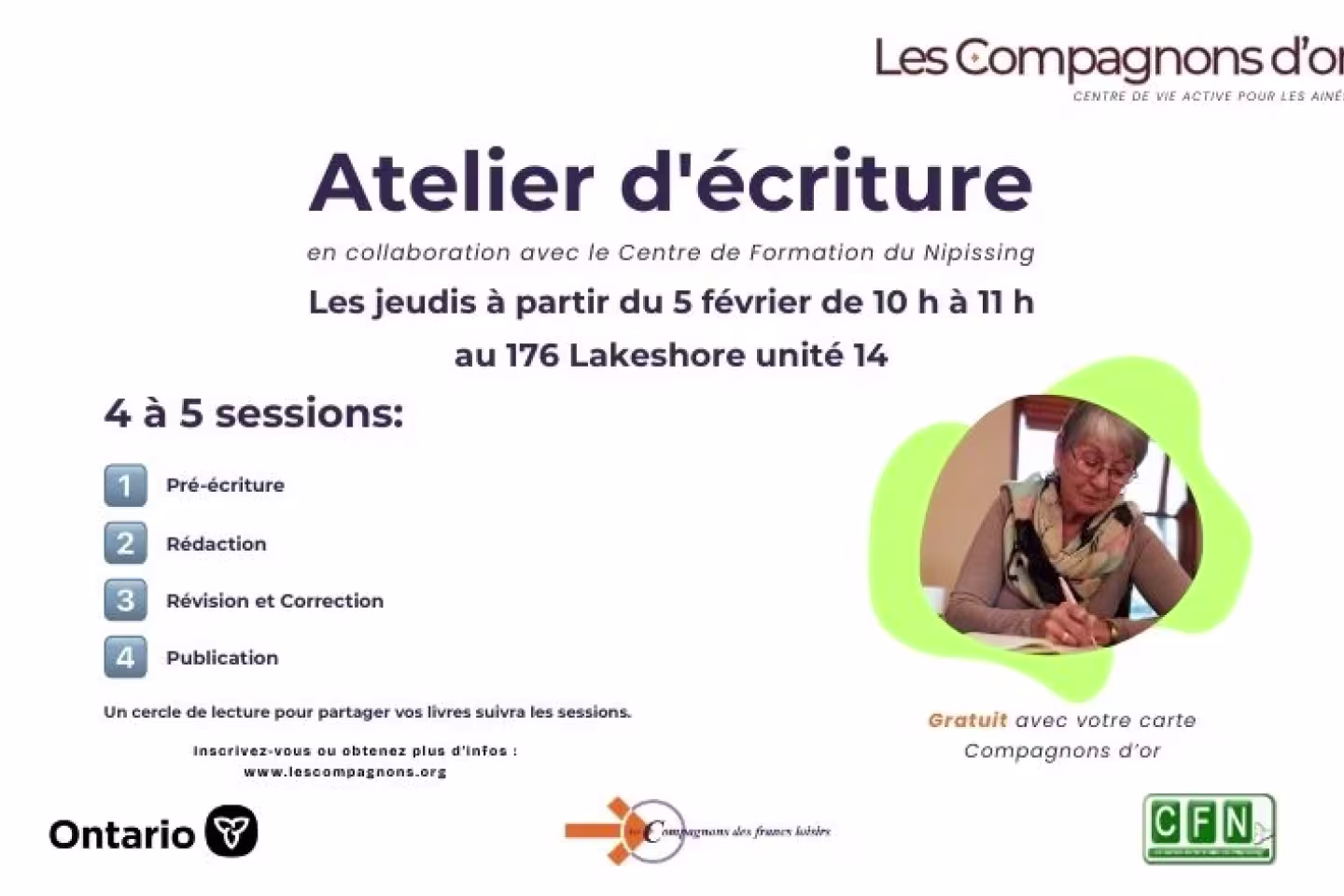 Affiche pour l'atelier d'écriture
