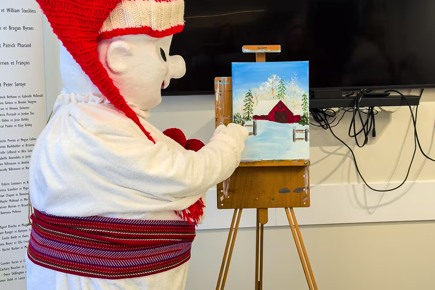 Bonhomme Carnaval qui fait une peinture