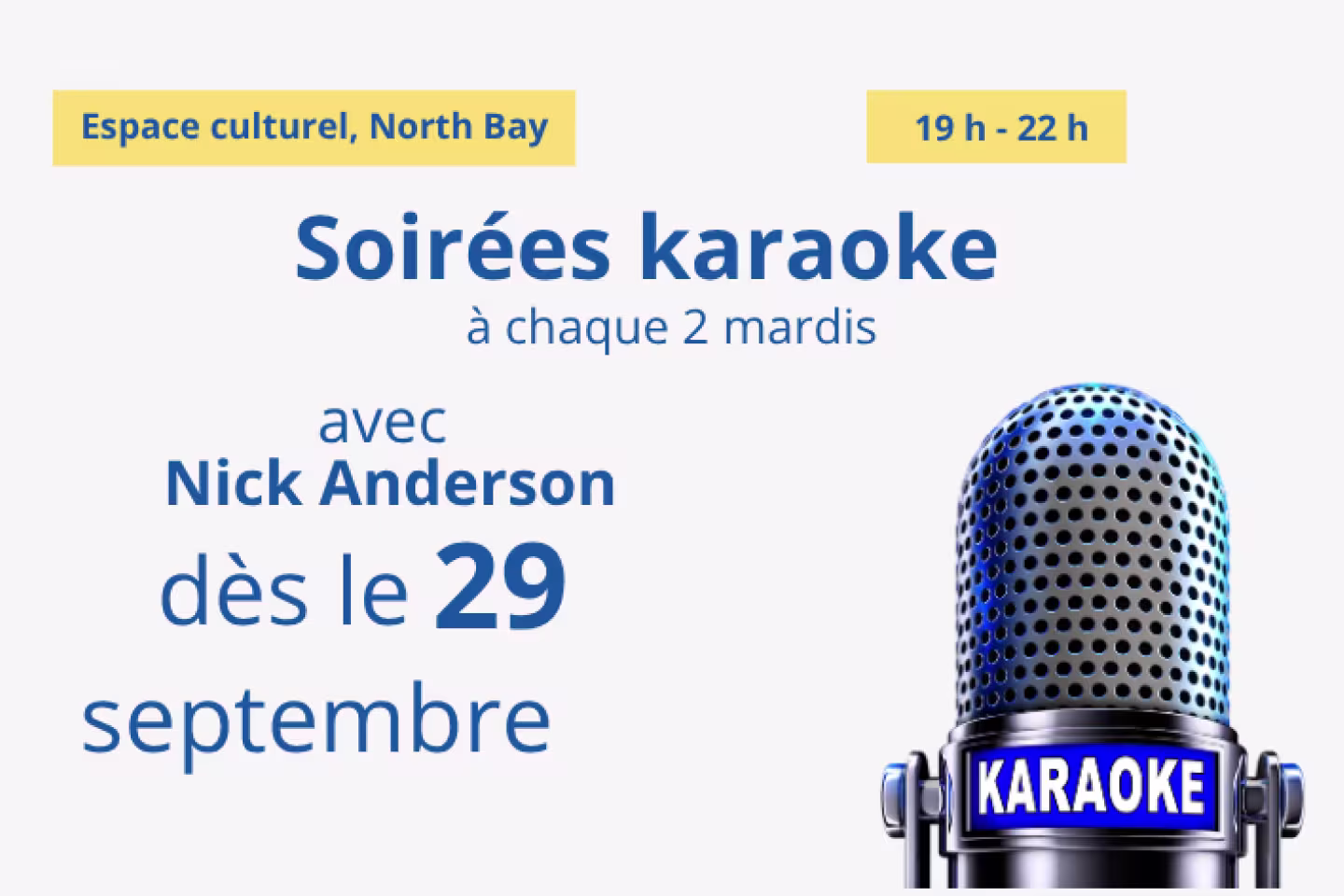 Affiche pour les soirées karaoke