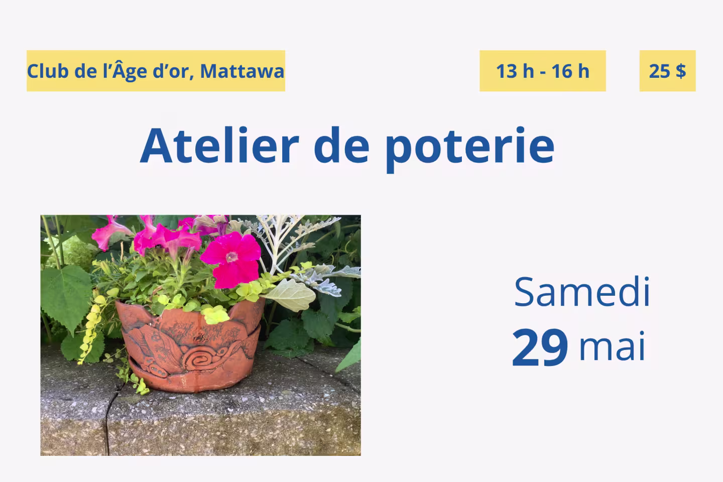 Atelier de poterie - Mattawa