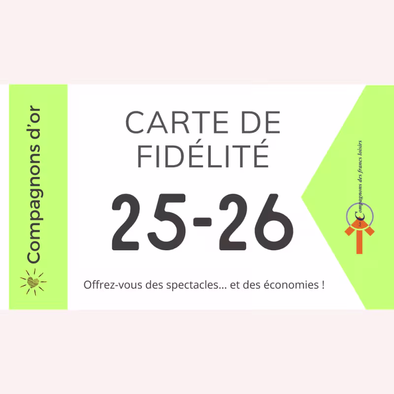 Carte de fidélité Les Compagnons d'or