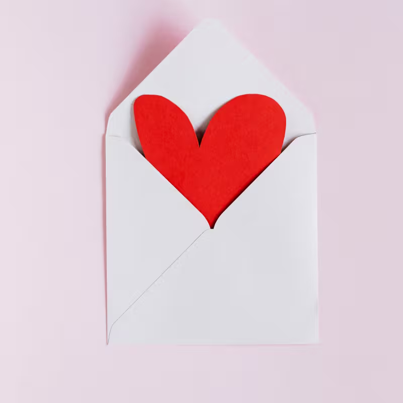 Carte avec coeur