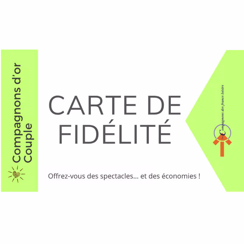 Carte de fidélité Les Compagnons d'or Couple