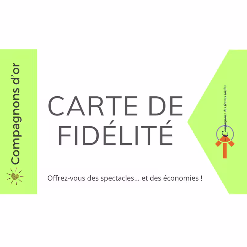 Carte de fidélité Les Compagnons d'or